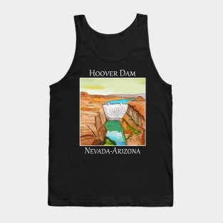 Hoover Dam on the colorado river in Las Vegas Nevada.  Also on the border of Arizona Tank Top